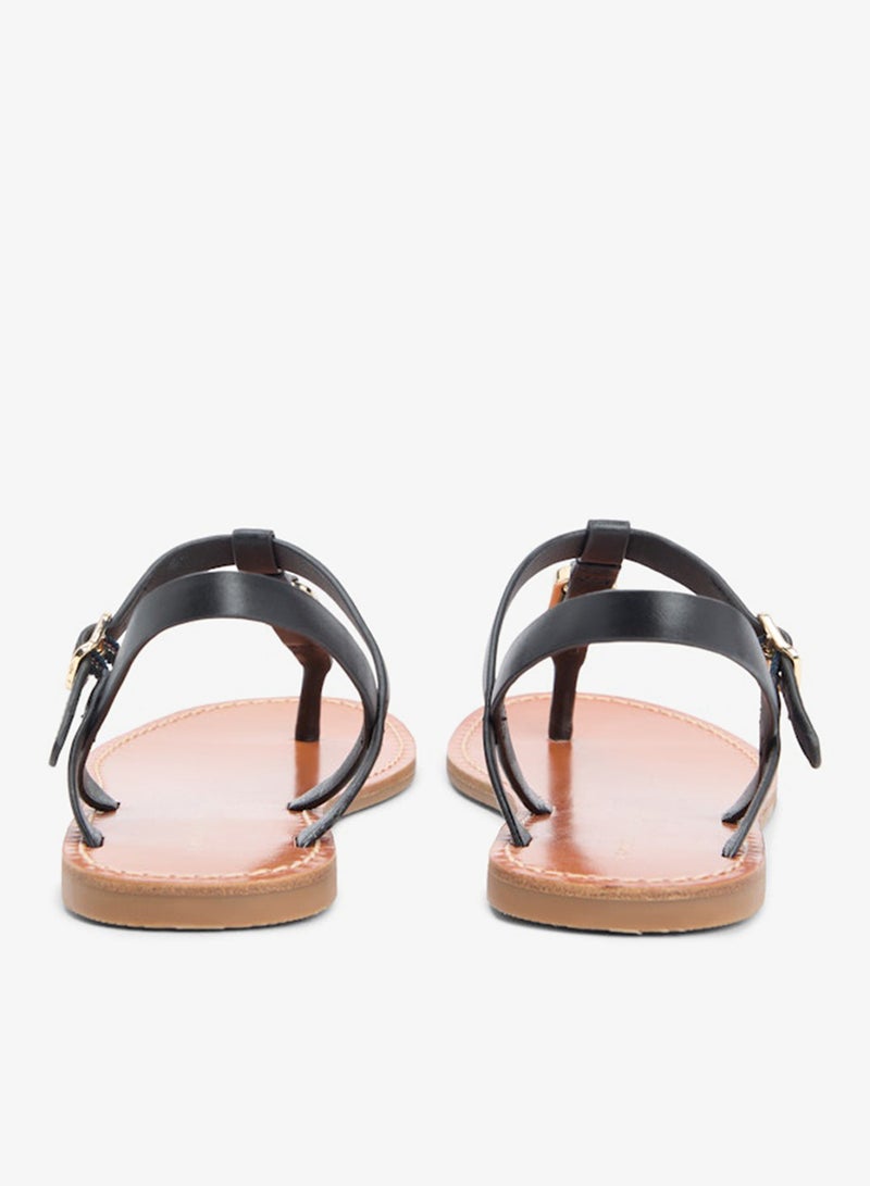 TOMMY HILFIGER Leather TH Monogram Strap Sandals - Image 4
